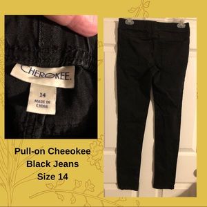 Pull-on Black Cherokee Jr Jeans Size 14
